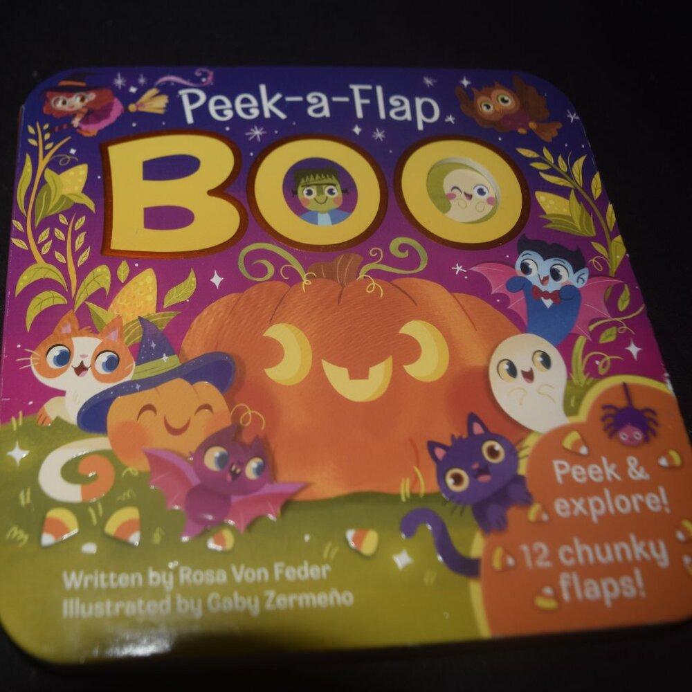 Peek-a-Flap BOO! Halloween Board Book (by Rosa Von Feder)